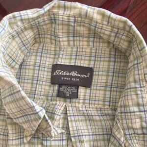 Vintage Polo Eddie Bauer Tall M 100% Cotton Plaid Shirt